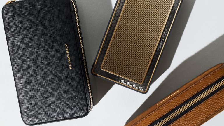 Burberry and Bowers and Wilkins suit up in leather and gold
