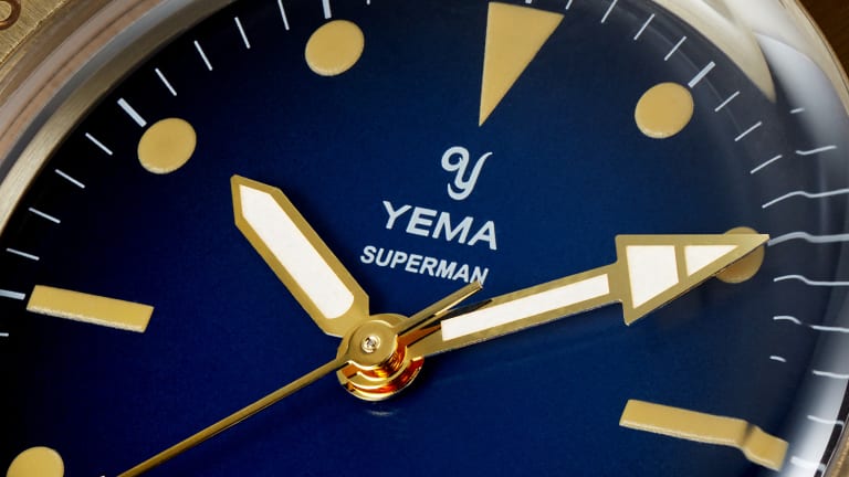 Yema reissues its Superman watch from 1970 in a new bronze finish