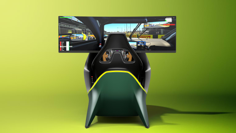 Aston Martin created a full carbon fiber monocoque for its new AMC-C01 racing simulator