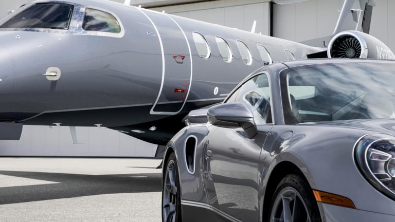 Porsche reveals a limited edition 911 Turbo S for buyers of the Embraer Phenom 300E business jet
