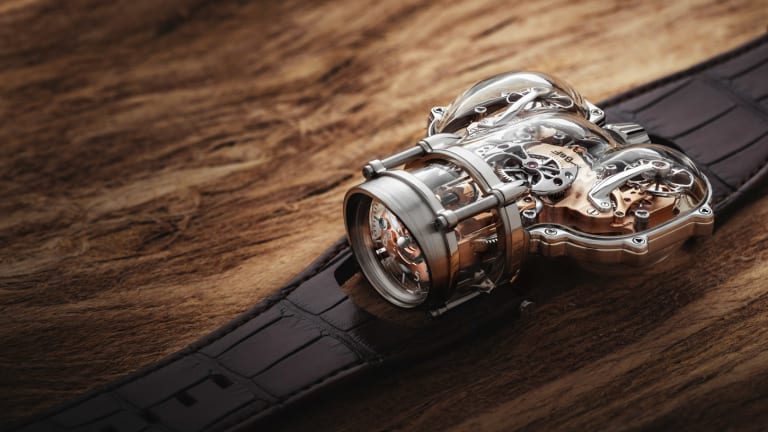 MB&F housed its latest HM9 in a case of sapphire crystal