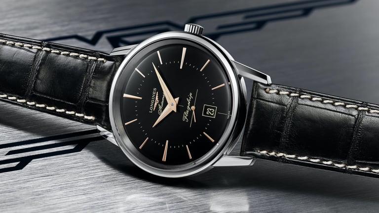 Longines updates the Flagship Heritage with a new black colorway inspired by a rare model from 1957