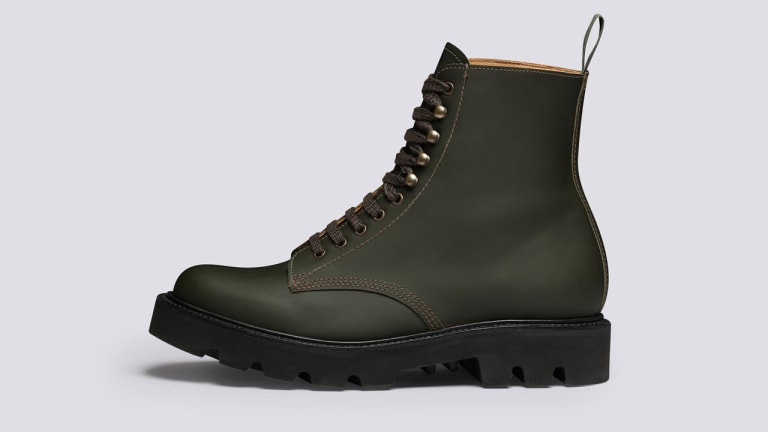 Grenson updates some of its classic with a rubberized leather for fall