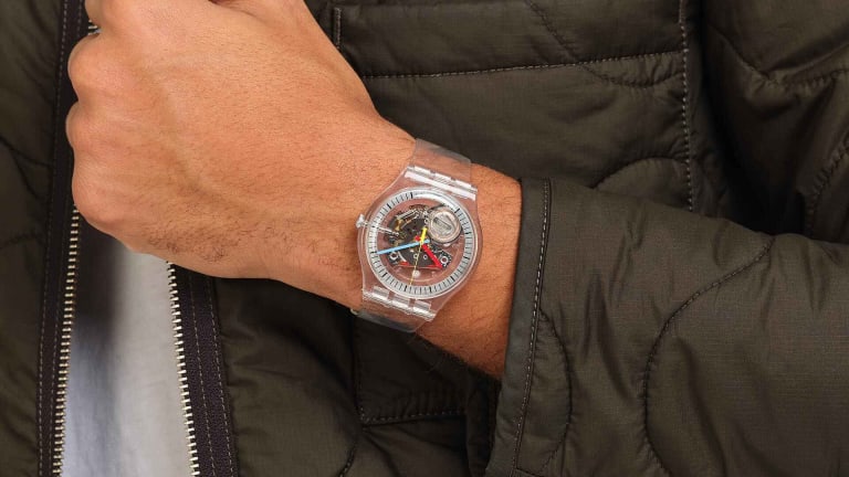 Swatch starts 2022 with clear versions of some of its most popular styles