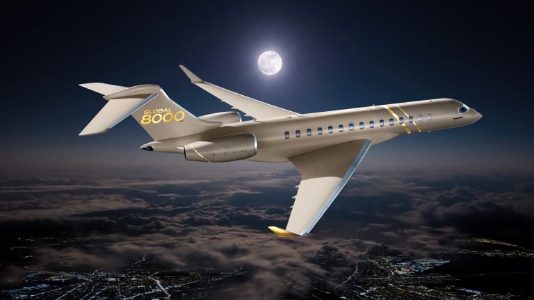 Bombardier unveils the Global 8000 business jet