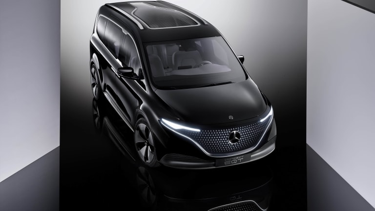 Mercedes wants to have you lusting over minivans with the Concept EQT