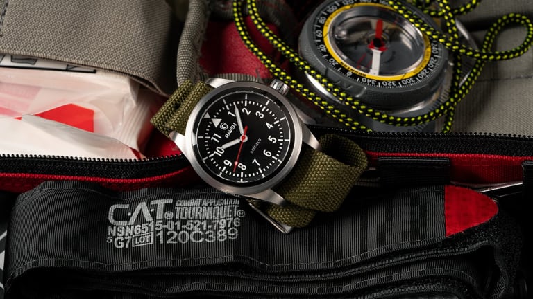 Raven brings together pilot and field watch styling together in the new Airfield