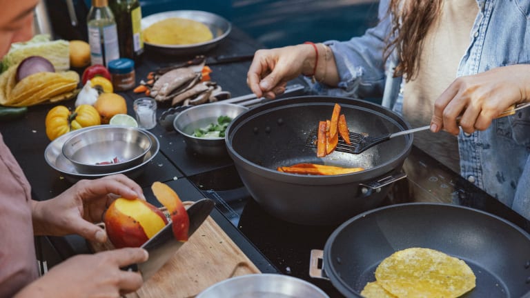 Snow Peak and Rivian create an outdoor-ready cooking setup