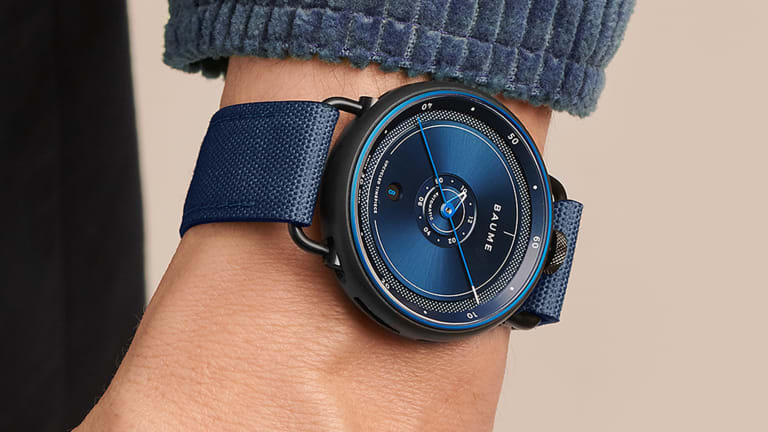 Baume's Ocean II wraps a minimalist timepiece in upcycled marine debris plastic