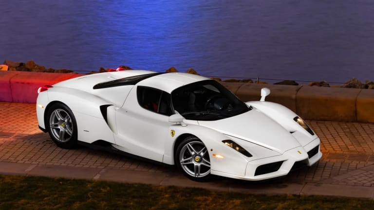 The only Ferrari Enzo in Bianco Avus has just gone up for sale