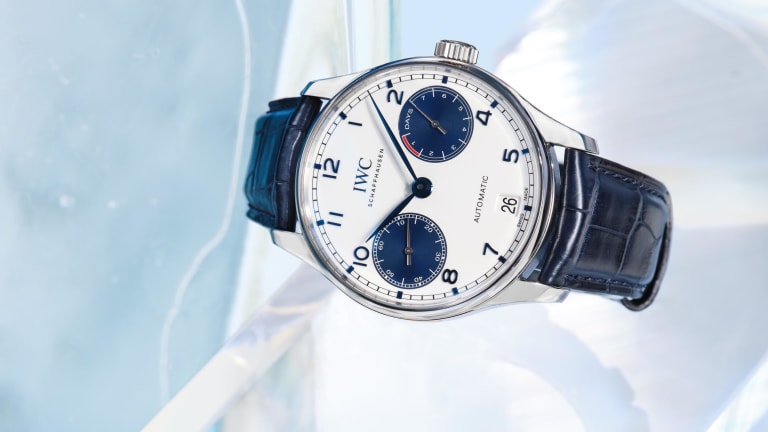 IWC introduces two new Portugiesers with a white and blue dial