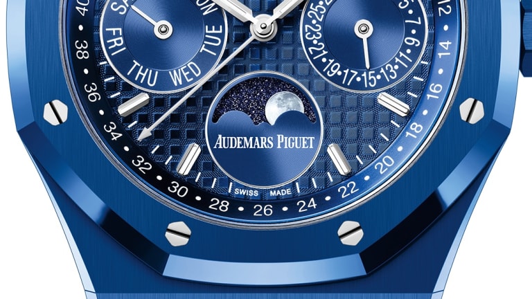 Audemars Piguet unveils a Royal Oak Perpetual Calendar in blue ceramic