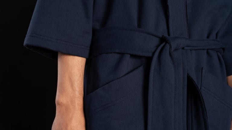 Outlier's Hard/co Merino robe is the perfect lounge piece for the house