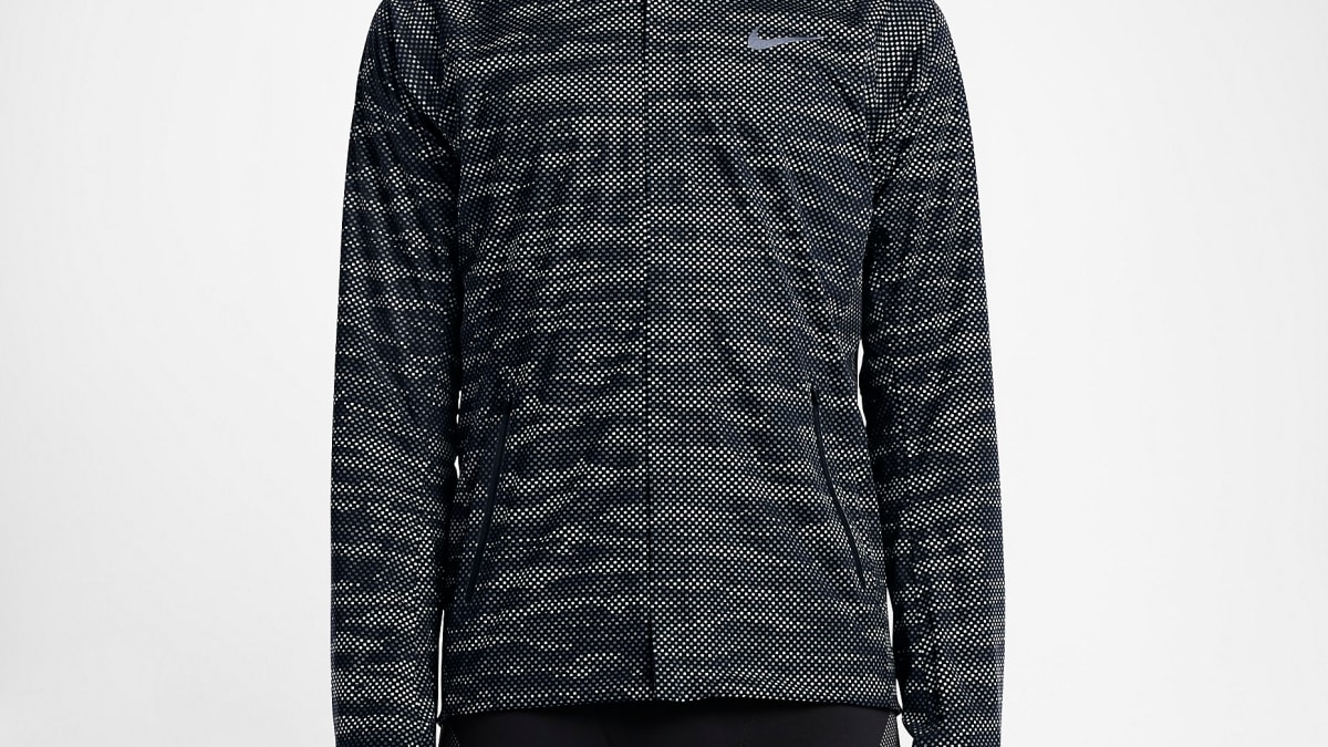 nike shield flash max reflective running jacket