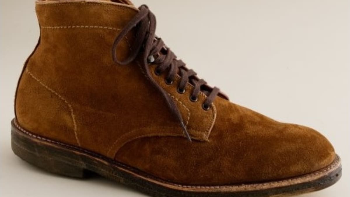 Alden for J.Crew Suede Cap Toe Boots Acquire