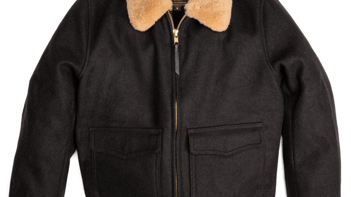 Golden bear shearling jacket store