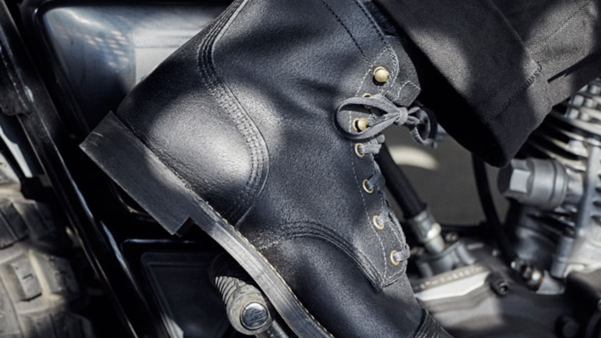 Red wing shop iron ranger motorcycle