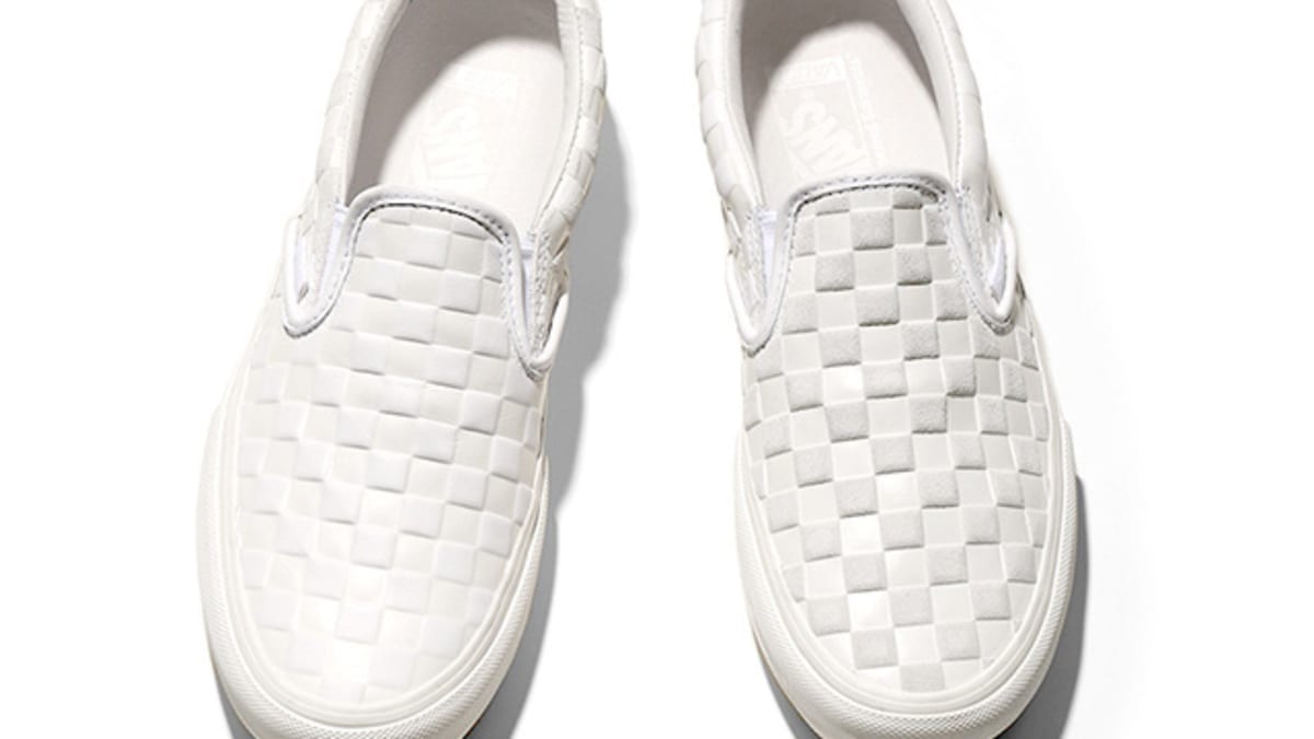 Vans Vault and Engineered Garments release an embossed leather Classic Slip On Acquire
