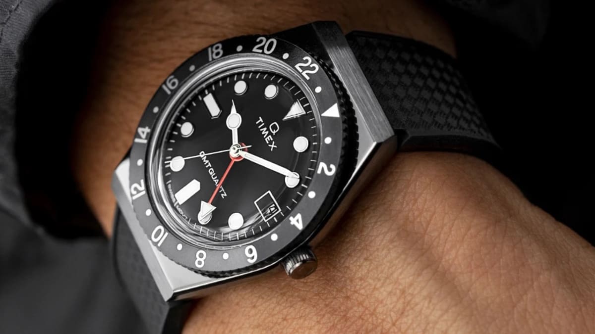 Timex q sales black