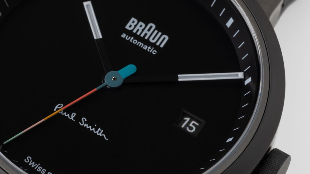 Paul Smith adds a colorful touch to Braun s first ever Swiss made watch Acquire