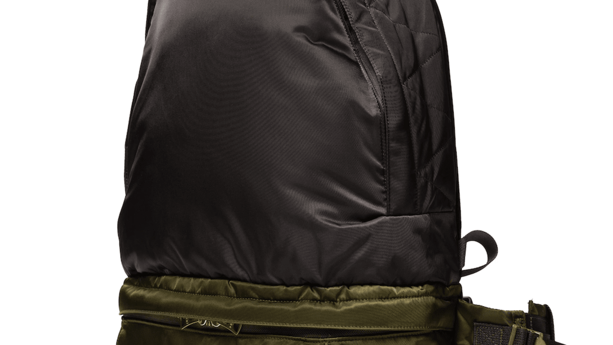 Sacai and Porter team up on a luxurious two tone Rucksack Acquire