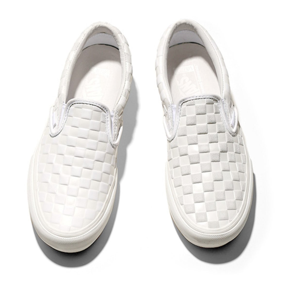 vans embossed leather slip on