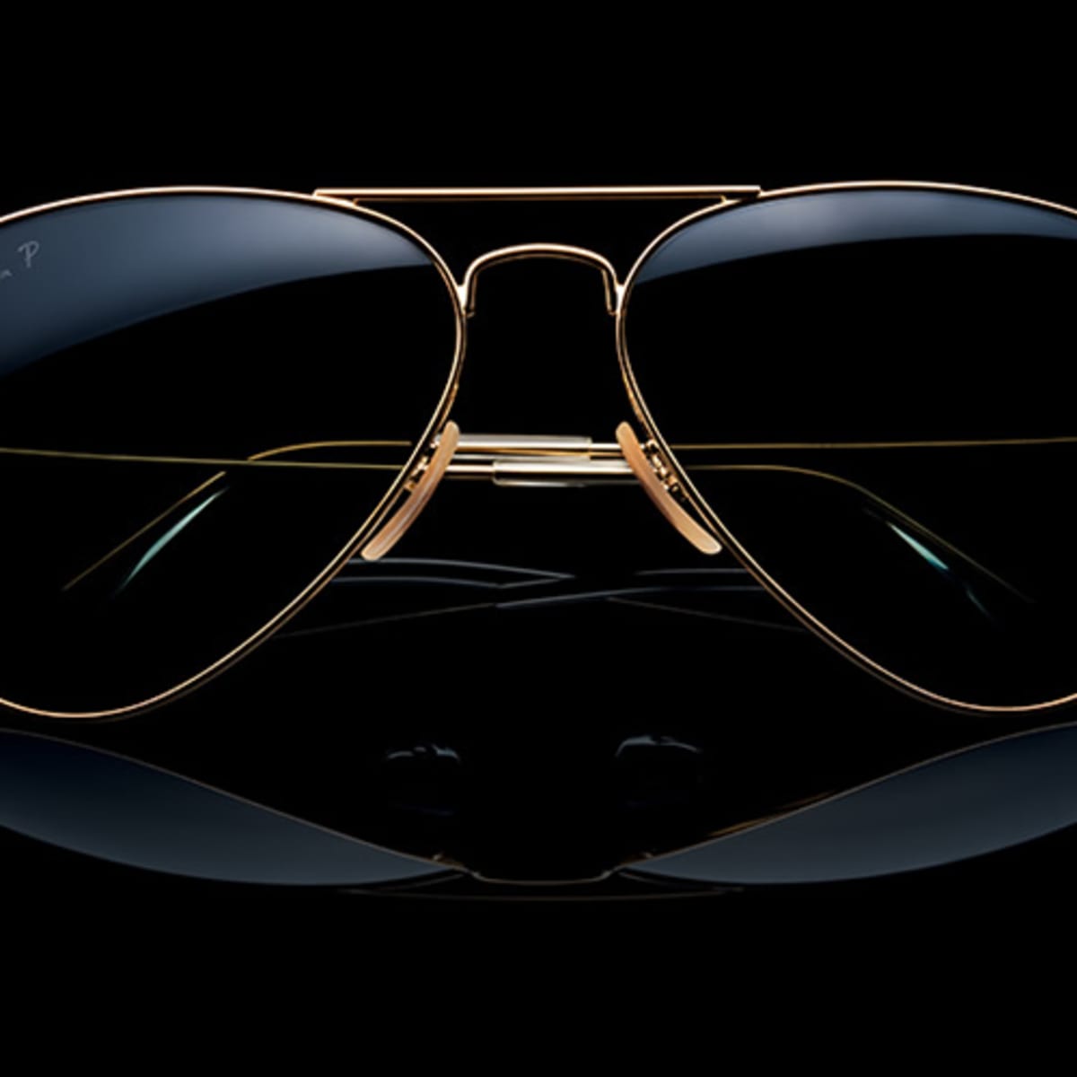Ray ban aviator solid gold online