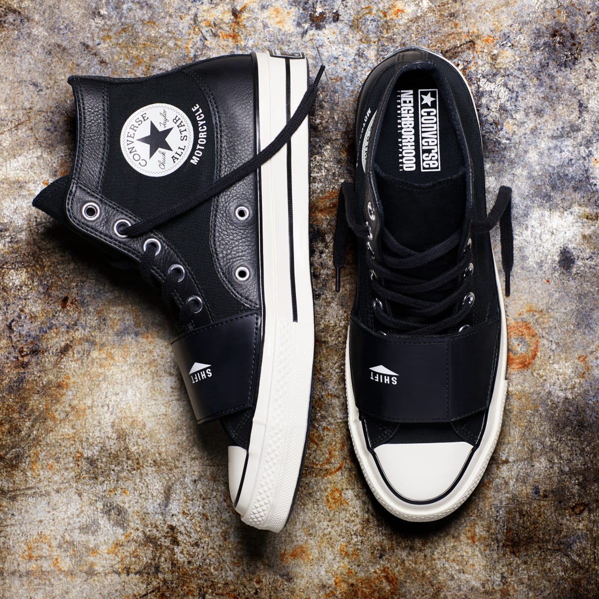 Converse x neighborhood top chuck 70 moto hi