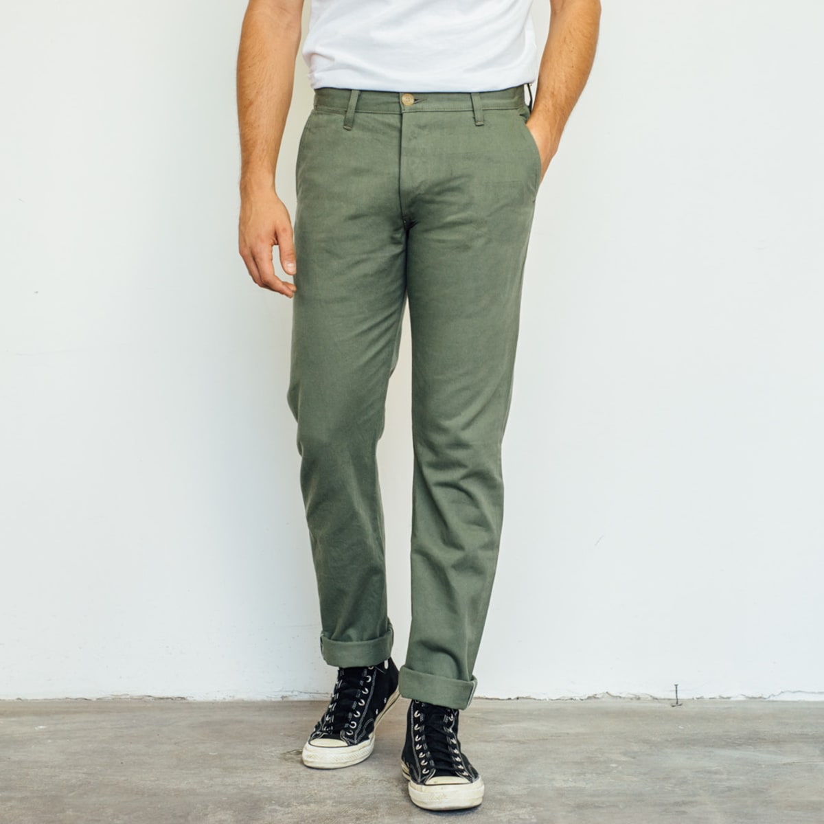 Selvedge chinos top