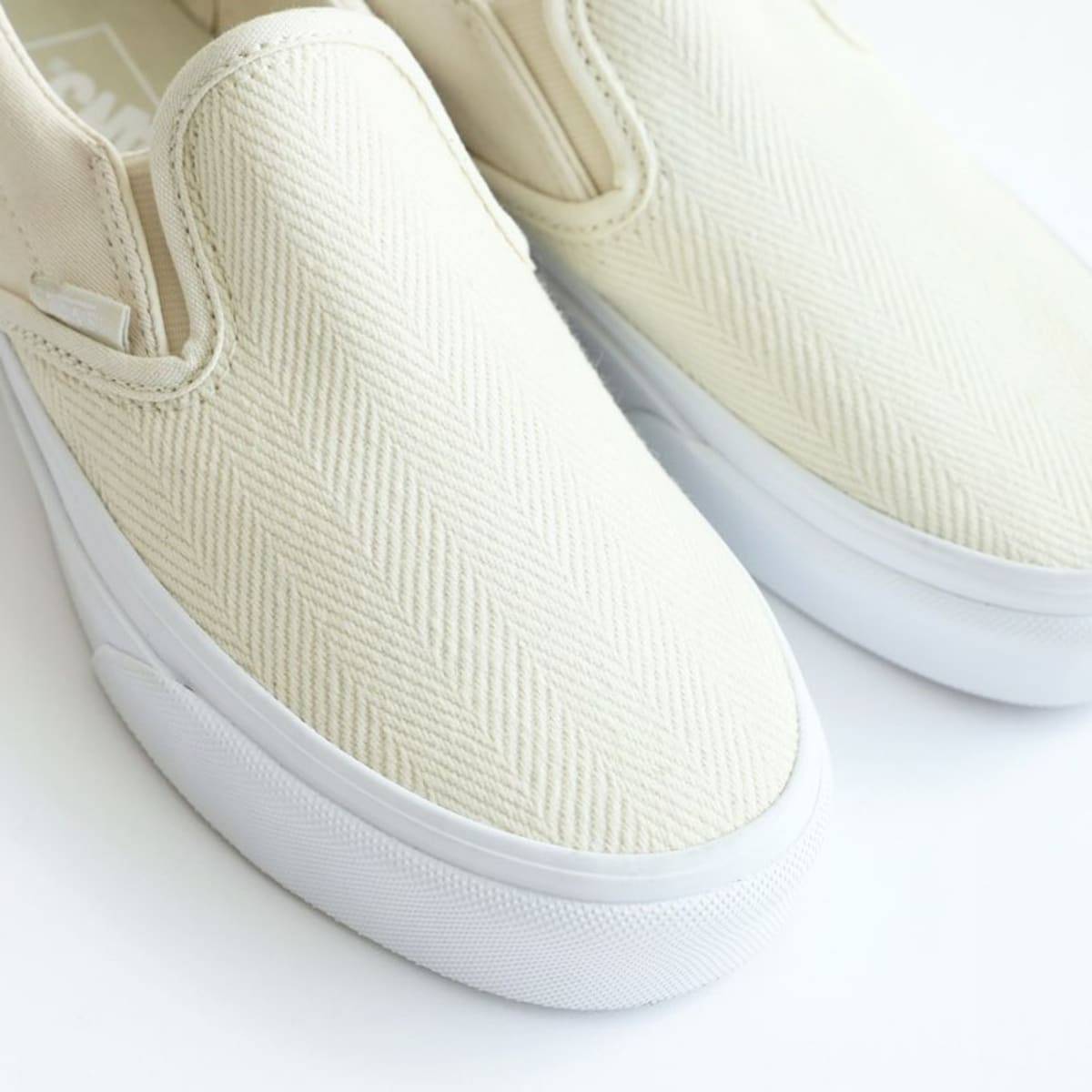 Vans slip cheap on herringbone