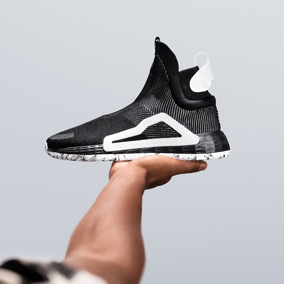 The adidas N3XT L3V3L is their first ever laceless basketball shoe