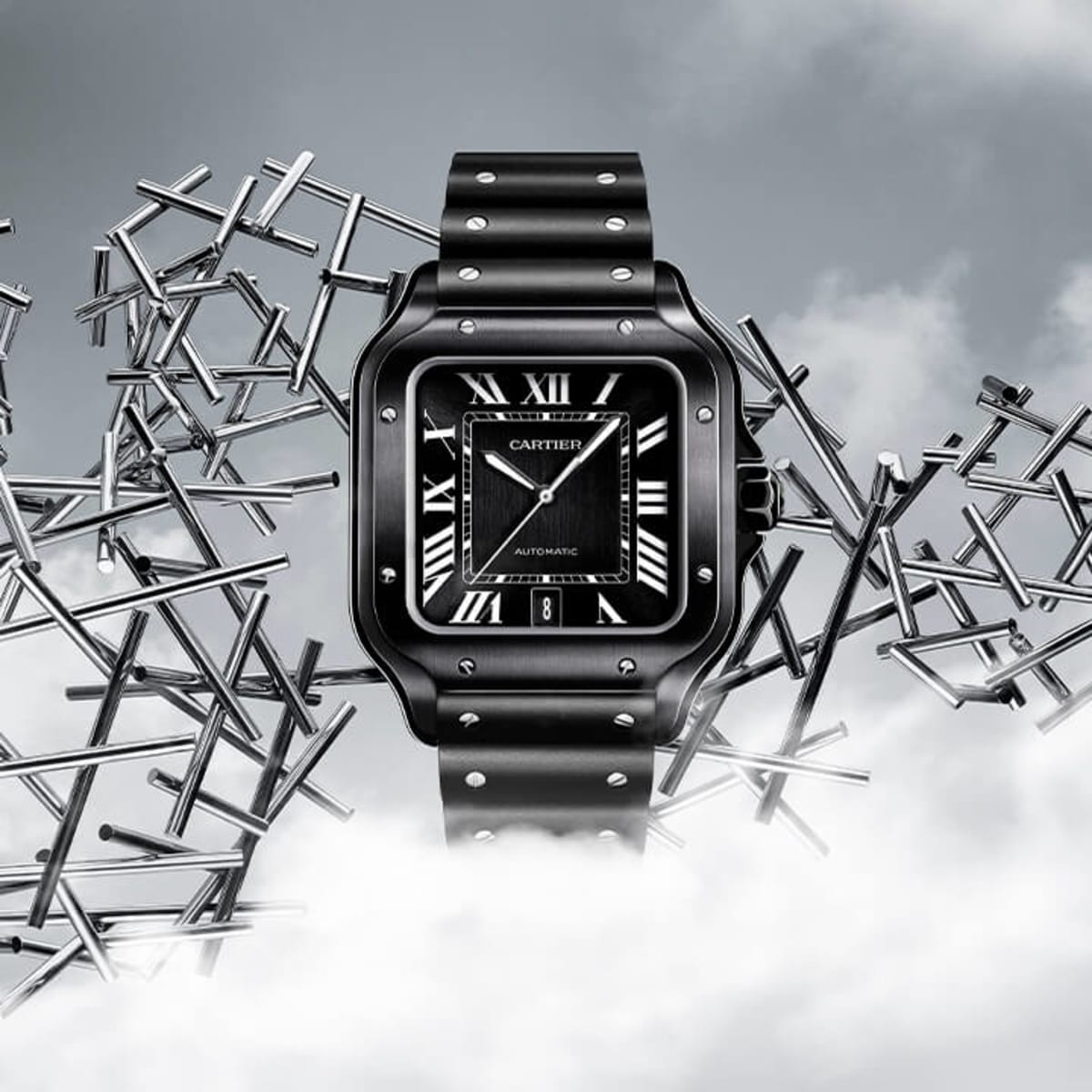 Cartier reveals the Santos in an all black ADLC finish Acquire