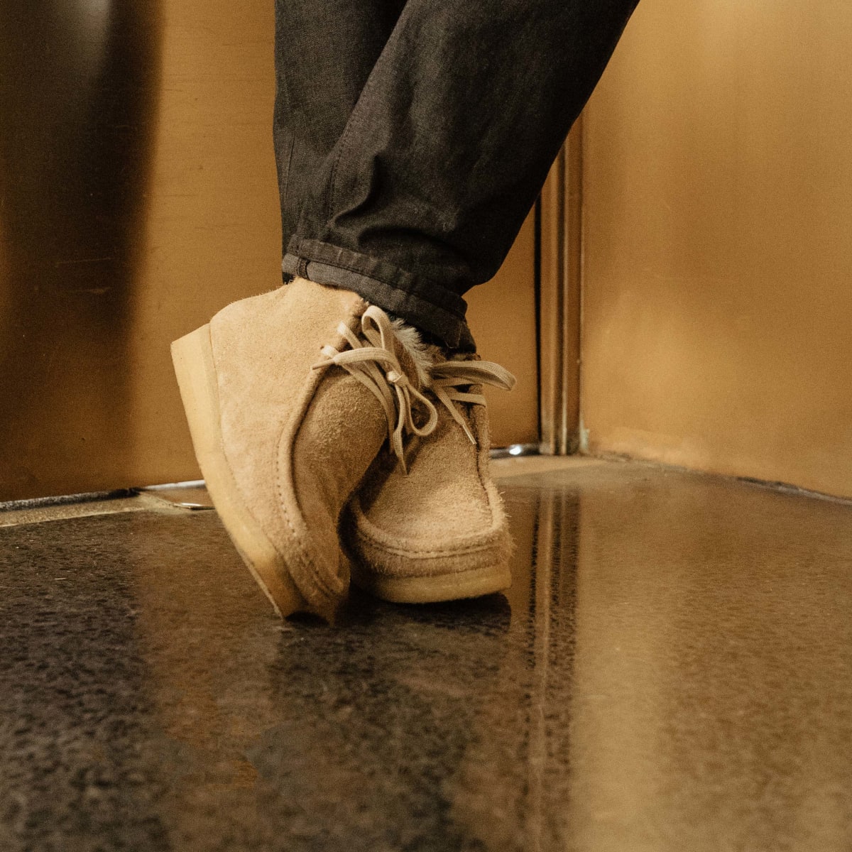 Clarks wallabee boot on feet shop