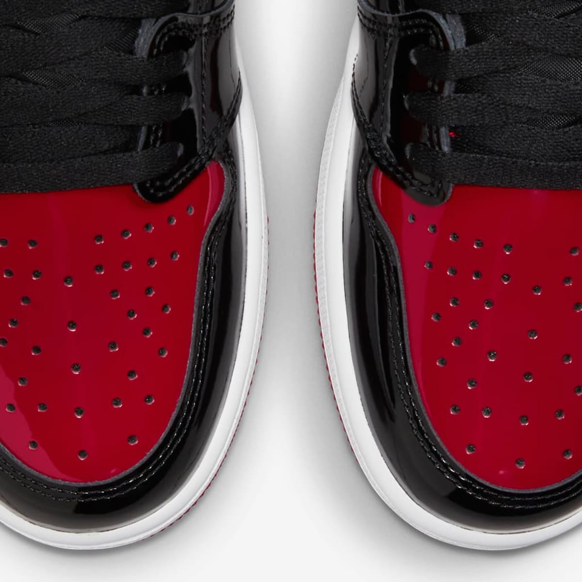 creased patent leather shoes