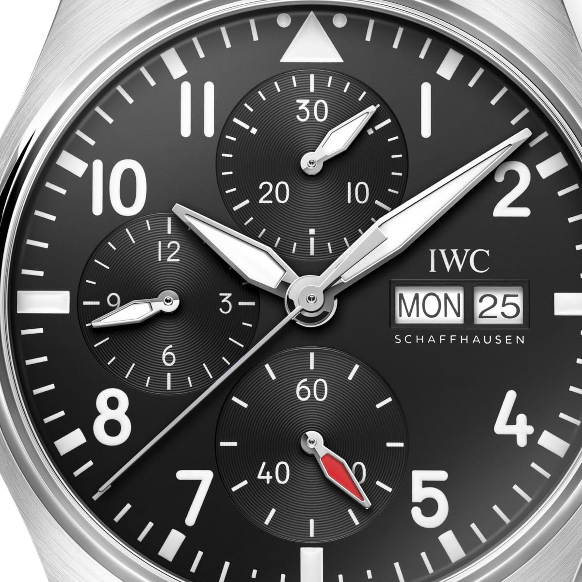 Iwc pilot chronograph best sale black