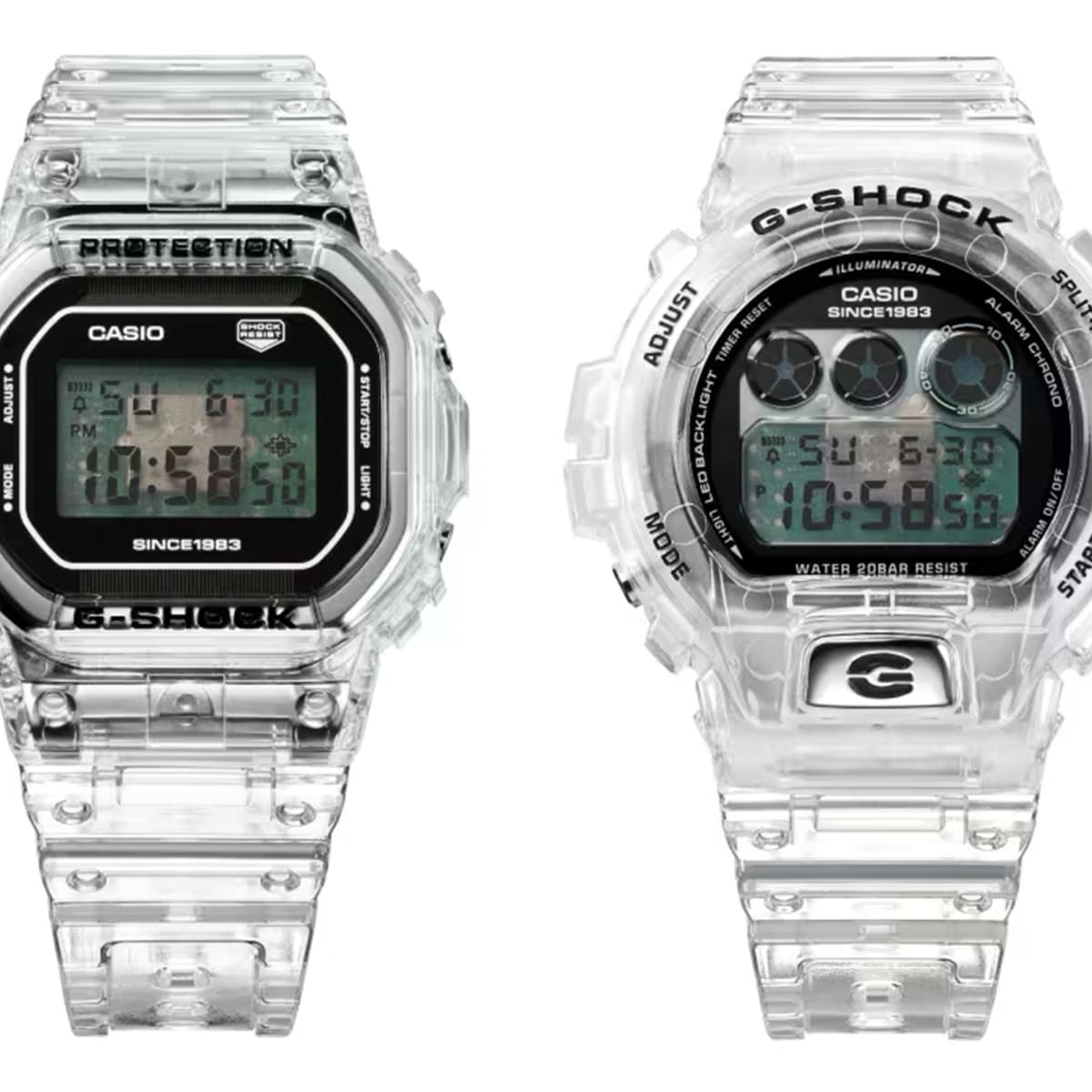Clear casio g shock store