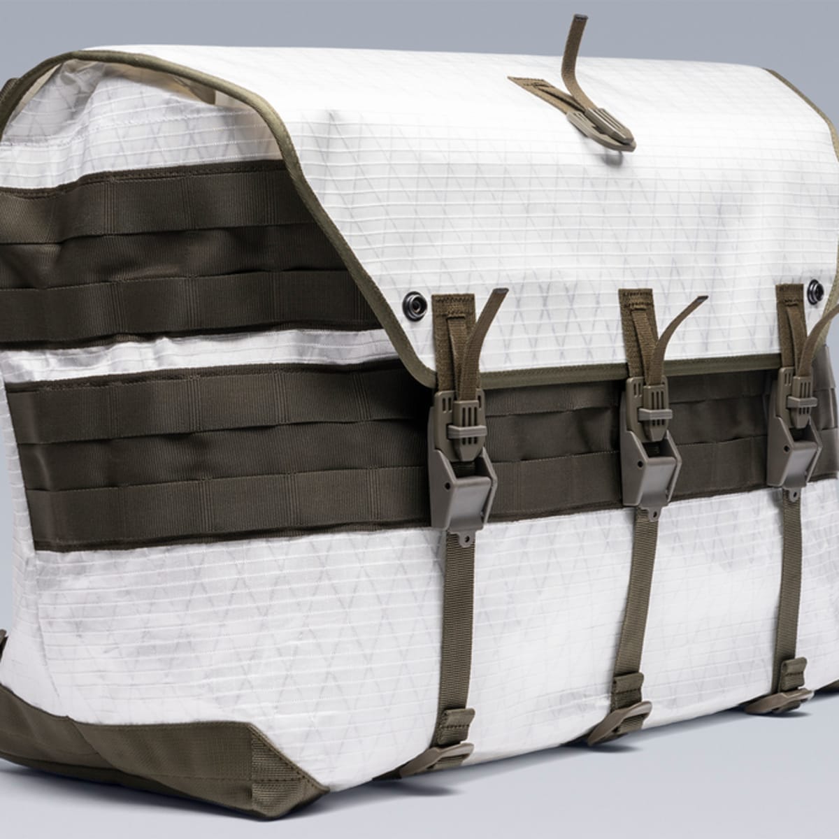 Acronym updates the 3A-6TS Messenger Bag in white X-Pac