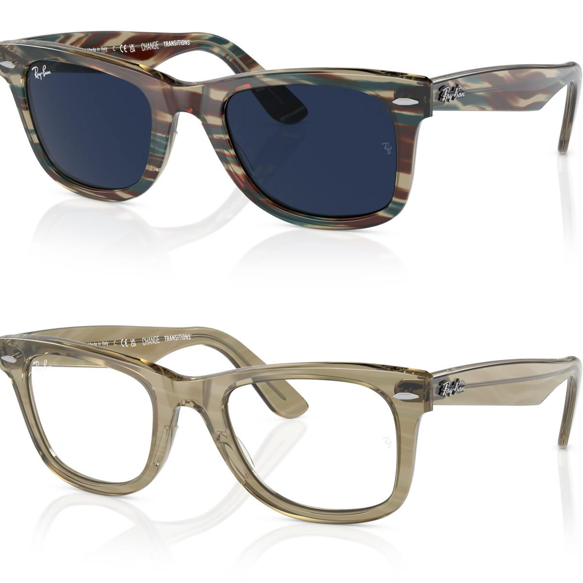 Ray Ban s latest Wayfarers feature a patented color changing acetate frame Acquire