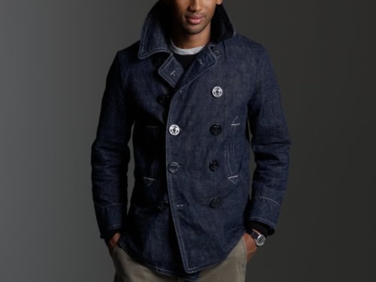 Denim peacoat clearance