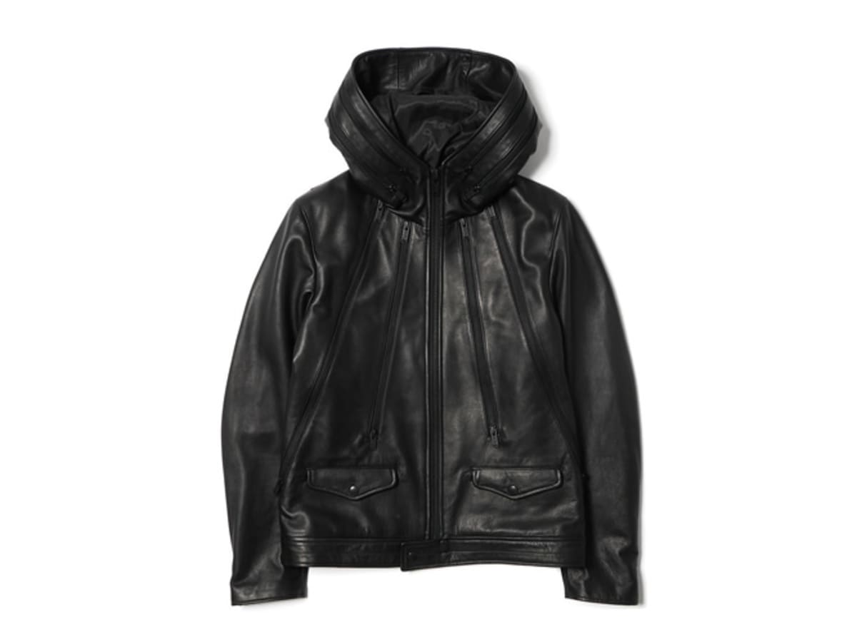 UNDERCOVER Black Zip-Up Leather Jacket Undercover