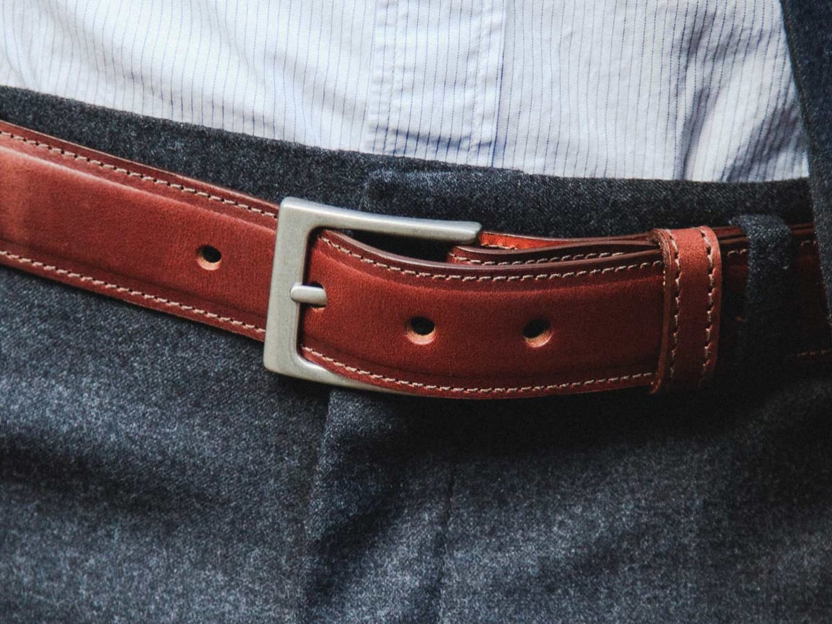 Tanner Goods cleans up well with their new Dress Belt Acquire