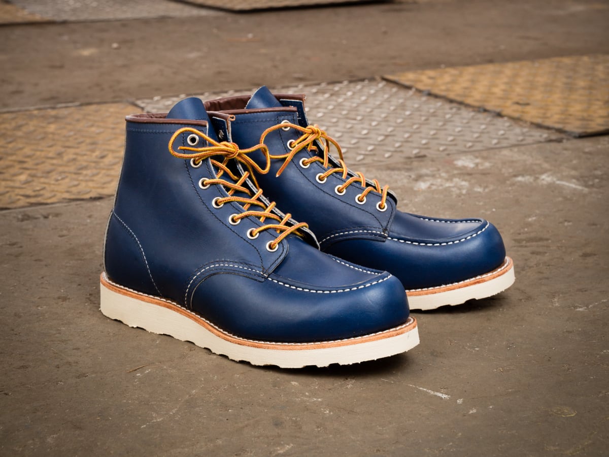 Red wing boots blue discount
