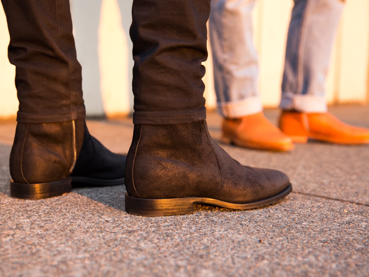 Viberg releases a pair of their Side Zips in Italian camelhide