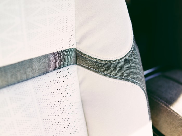 The Range Rover Velar will be one of the first cars to offer a Kvadrat interior, a sustainable textile that is a beautiful alternative to leather.