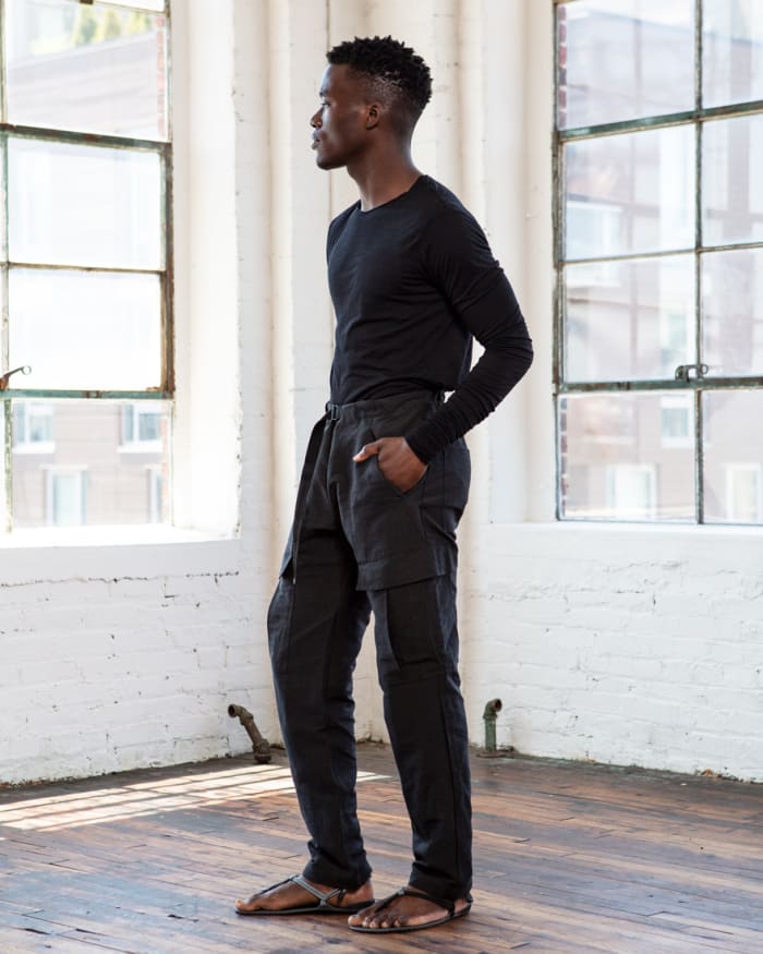 outlier injected linen pants