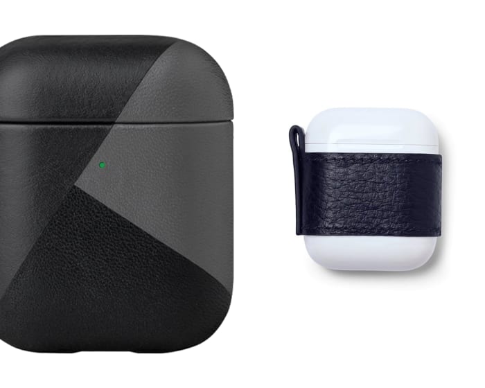 Left: Native Union Marquetry Case ($39), Right: Chaos Leather Sticker ($73)