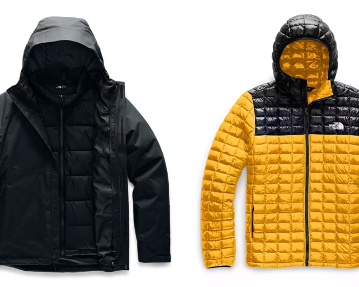 Mountain Light Triclimate Jacket (left - $244), ThermoBall Eco Hoodie (right - $154)