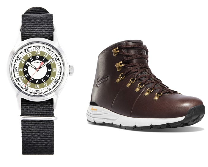 Todd Snyder's MOD Watch (left - $99), Danner Mountain 600 (right - $120)