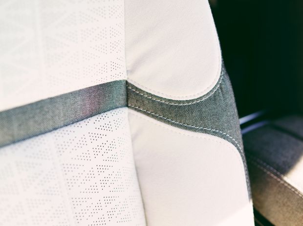 The Range Rover Velar will be one of the first cars to offer a Kvadrat interior, a sustainable textile that is a beautiful alternative to leather.