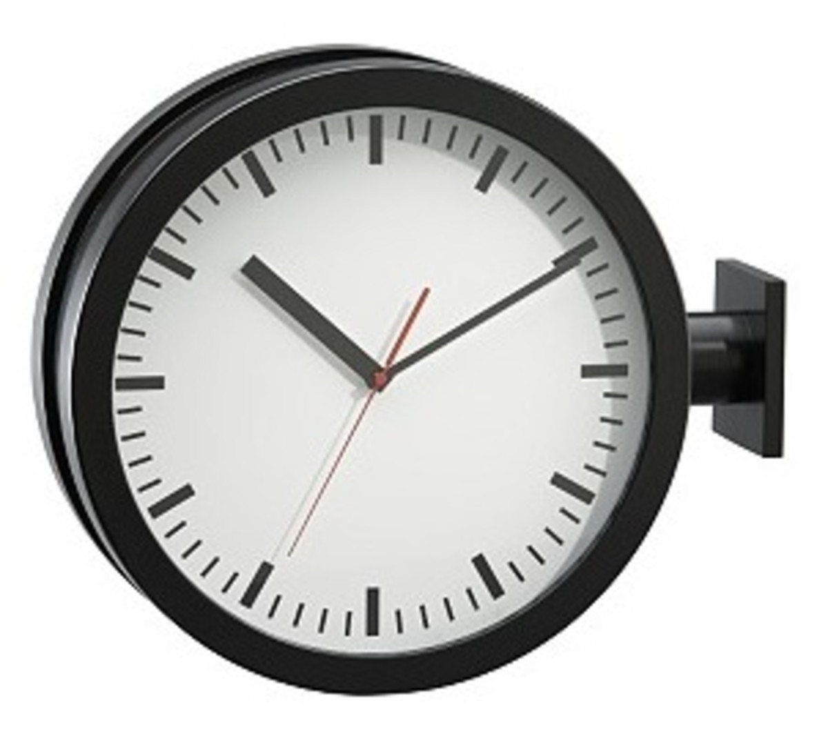 Balance Double-Sided Station Clock 20cm Black 176533 Clock 